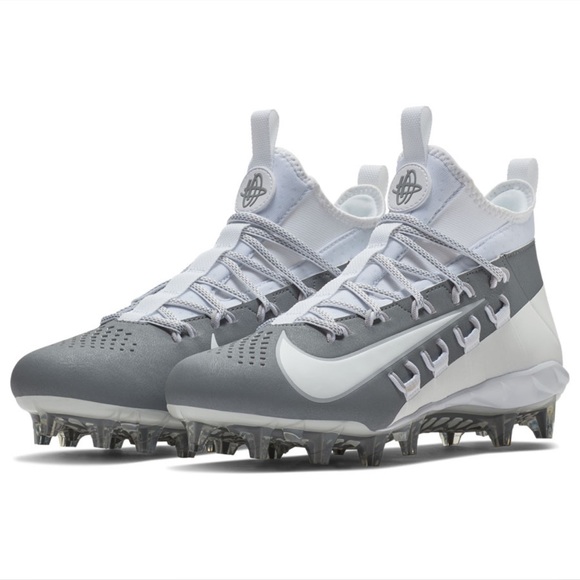 Nike Huarache 6 Elite White Wolf Grey Lacrosse Cleats 13 - Picture 10 of 11